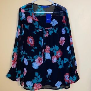 Floral Sheer Blouse
